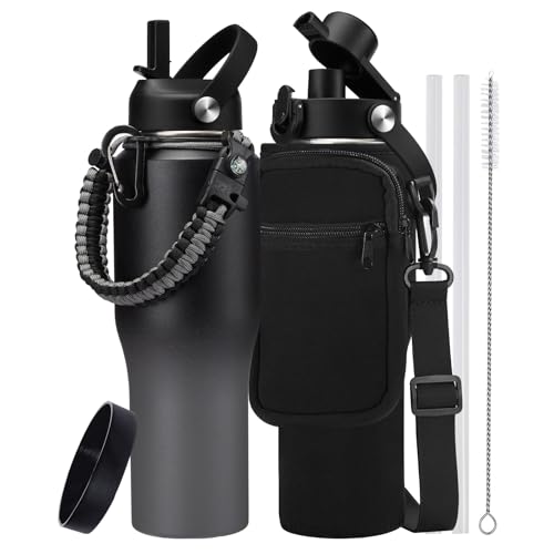 32oz Insulated Water Bottle with Carrier Bag (Shadow / 32 Ounces)