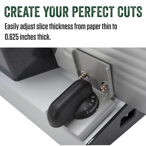 Products MightyBite 8.5" Electric Meat Slicer for Home Use (Dual Blade / Belt Driven)