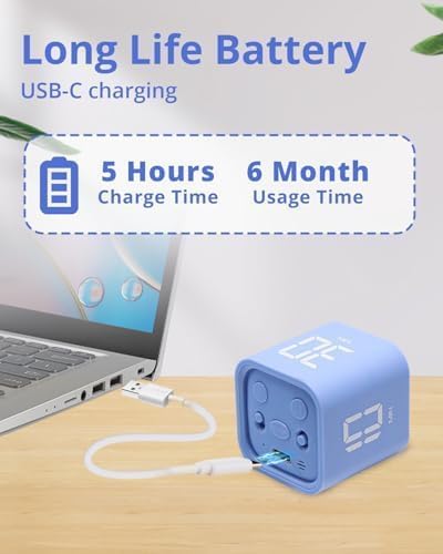 Productivity Timer Flip Gravity Sensor Cube Timer Countdown & Countup