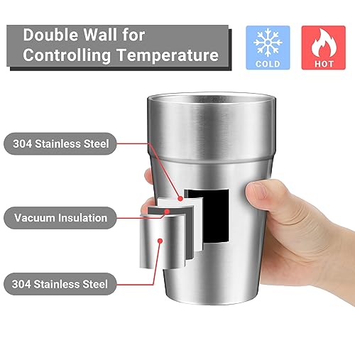 Metal Cups For Drinking (stepped / 16oz,4pcs)