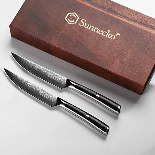 Damascus Steak Knife Set of 2 (2 Count)