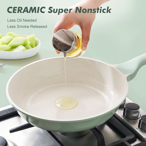 Nonstick Ceramic Cookware Set Large 13