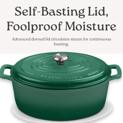 Signature Enameled Cast Iron Oval Dutch Oven
