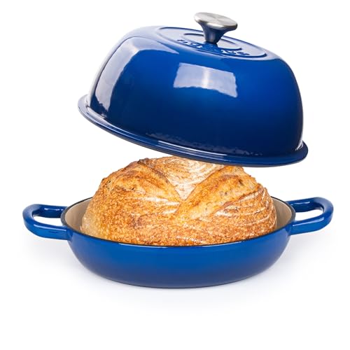Enamelled Cast Iron Dutch Oven Pot (Dark Blue)