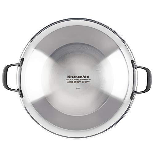 5 Ply Clad Stainless Steel Induction Wok