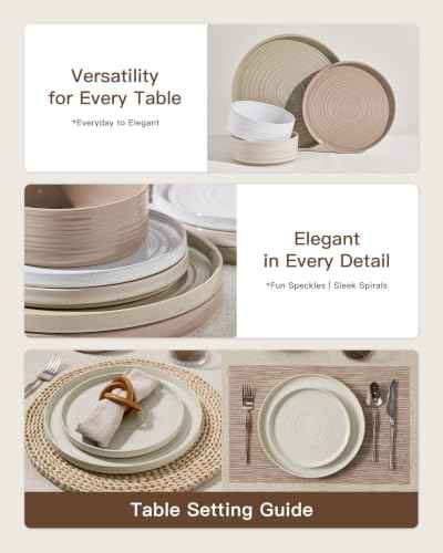 Stoneware Dinnerware Sets (24 Count)