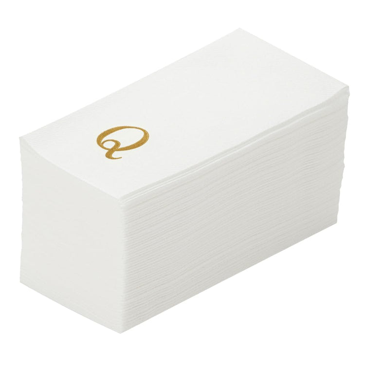 Paper Rectangle Gold Letter Q Linen (2000 Count)