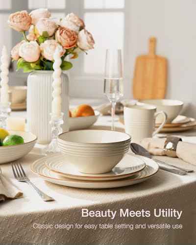 Jupiter Stoneware Dinnerware Sets with Pasta Bowls (16 Count)