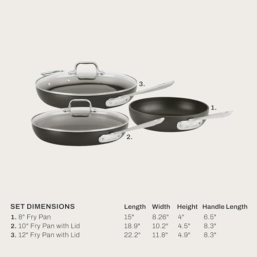 HA1 Hard Anodized Nonstick Fry Pan Set
