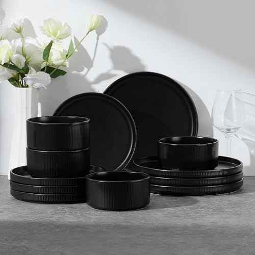 12 Piece Plates and Bowls Sets (4 Count)