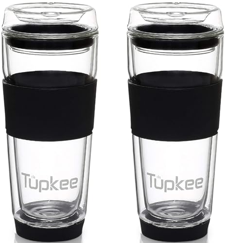Double Wall All Glass Tumbler (Black)