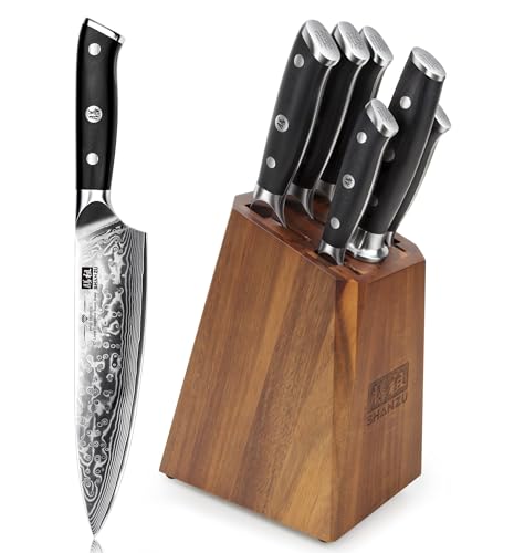 Damascus Kitchen Knife Set (7 Count)