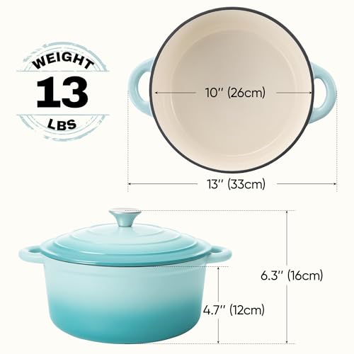 6 Quart Dutch Oven Pot with Lid (6 QT / Verdant)