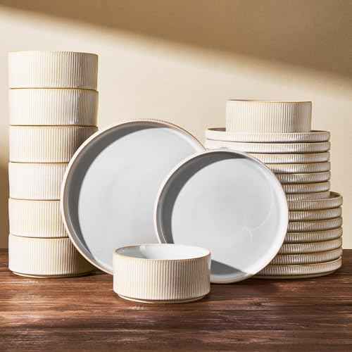 Stoneware Dinnerware Sets (24 Count)