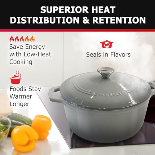 4.5 QT Enameled Cast Iron Dutch Oven
