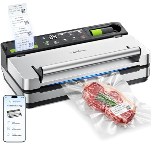 98kPa Vacuum Sealer with FoodTrace Label Printing & Food Management App