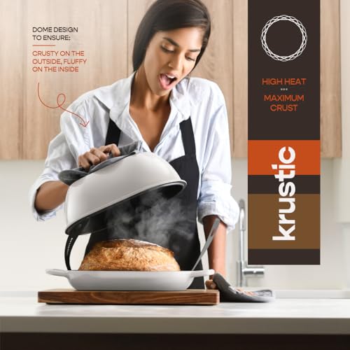 Enameled Cast Iron Dutch Oven for Professional Sourdough Bread Baking