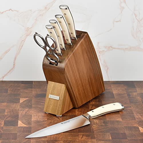 Wusthof Classic Ikon Creme 7 Piece Slim Knife Block Set
