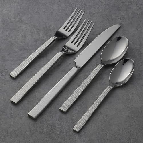 Chefs Table Hammered 45 Piece Everyday Flatware Set (45 Count)