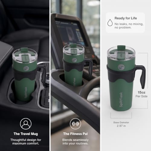 Dual‑Chamber 30‑oz Travel Mug (Pink)