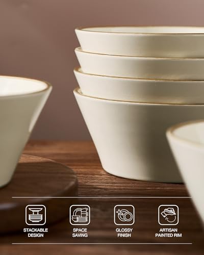 Saturn Stoneware Dishes Dinnerware Set for 8 (24 Count)
