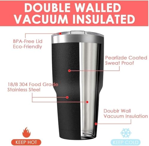 30oz Stainless Steel Travel Mug with Lid (White / 25 Count (Pack of 1))