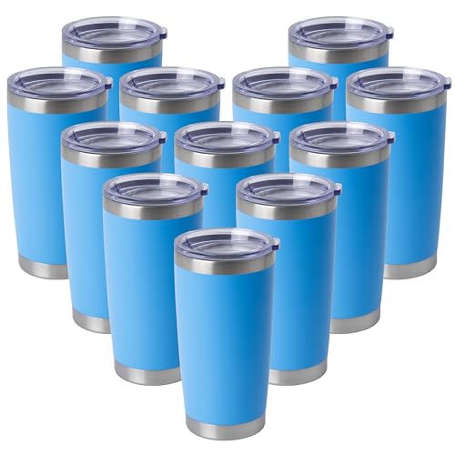20oz Stainless Steel Tumblers Bulk (Royal Blue-A / 12 Count (Pack of 1))