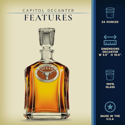 University of Texas Longhorns Capitol Decanter with Enamel
