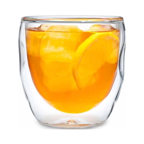 Moderna Artisan Series Double Wall 8 oz Beverage Glasses (8 Ounces)