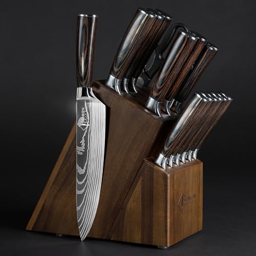 SENKEN 16 Piece Knife Block Set (16 Count)