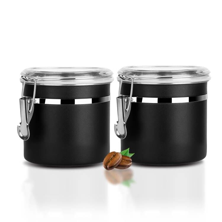 Stainless Steel Food Container with Clear Lids Airtight Storage Container Stackable Small Canisters Kitchen Pantry Storage for Cereal