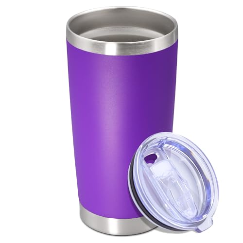 20 oz Tumbler Insulated Tumblers Stainless Steel Coffee Mug (Purple)
