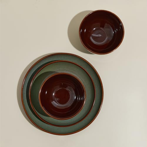 32 Piece Double Bowl Dinnerware Sets with Pasta Bowls