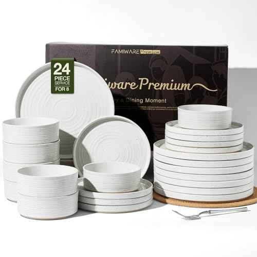 Stoneware Dinnerware Sets (24 Count)