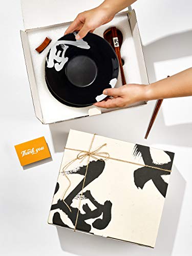 Large Ramen Bowl Set (Samurai Black / 9 inch)