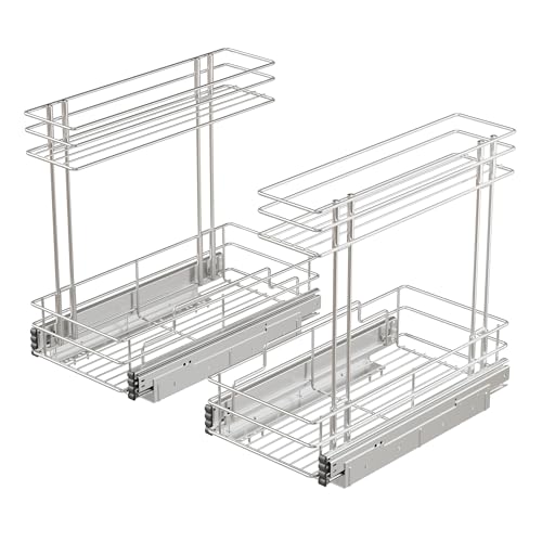 2 Pack Under Sink Organizer 9"W X17"D (9" W X17"D)
