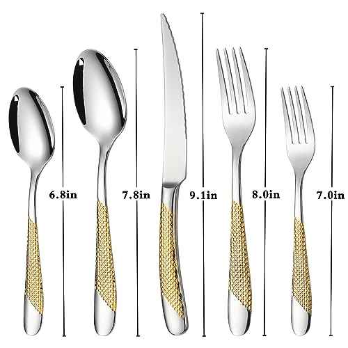 Silverware Set of 30 Stainless Steel Flatware Set Service for 6 (40 Count)
