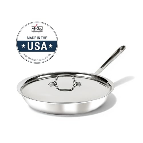 D3® Stainless Steel 10 inch Frying Pan Covered