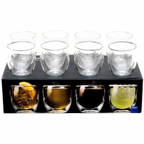 Moderna Artisan Series Double Wall 8 oz Beverage Glasses (8 Ounces)