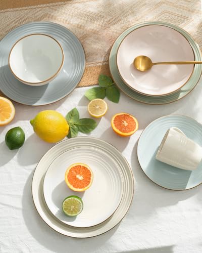 Jupiter Stoneware Dinnerware Sets with Pasta Bowls (16 Count)