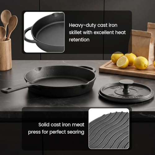 Cast Iron Skillet Set 10 Inch Pre
