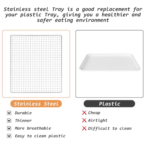 5 Pcs 13x12 Inch Dehydrator Trays Compatible with CP267 (5 Count)
