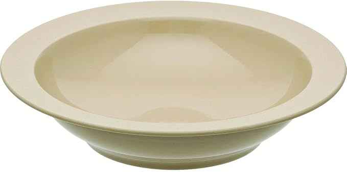 DEGRENNE Bahia French Deep Cereal Plate Set - Luxury Stoneware Plate Bowl Set for 4, Wide & Shallow, Modern Ceramic Dishware, Made in France, Microwave Safe, Dishwasher Safe, 8” - Dune