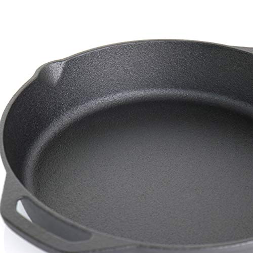 Pre Seasoned 9 Piece Cast Iron Skillet Set (6 Inch, 8 Inch, 10 Inch / 9 Piece Set)