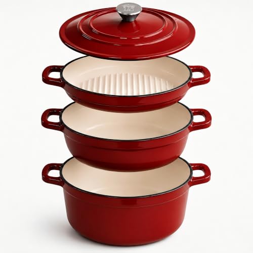 Enameled Cast Iron Dutch Oven Set