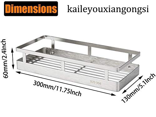 SUS304 Stainless steel Wall Mount Spice Rack Storage Basket