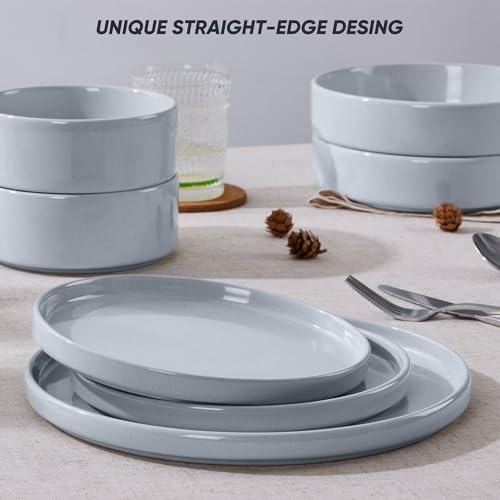 16 Piece Stoneware Dinnerware Sets with Pasta Bowls (16 Count)