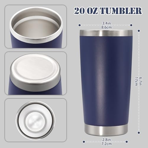 20 oz Tumbler Insulated Tumblers Stainless Steel Coffee Mug (Navy)