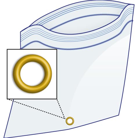 GPI 10" x 13" Reclosable Zip Bags with Bottom Hang (1000 Count)