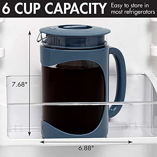 Burke Deluxe Cold Brew Iced Coffee Maker (1.6 Quart / Blue)